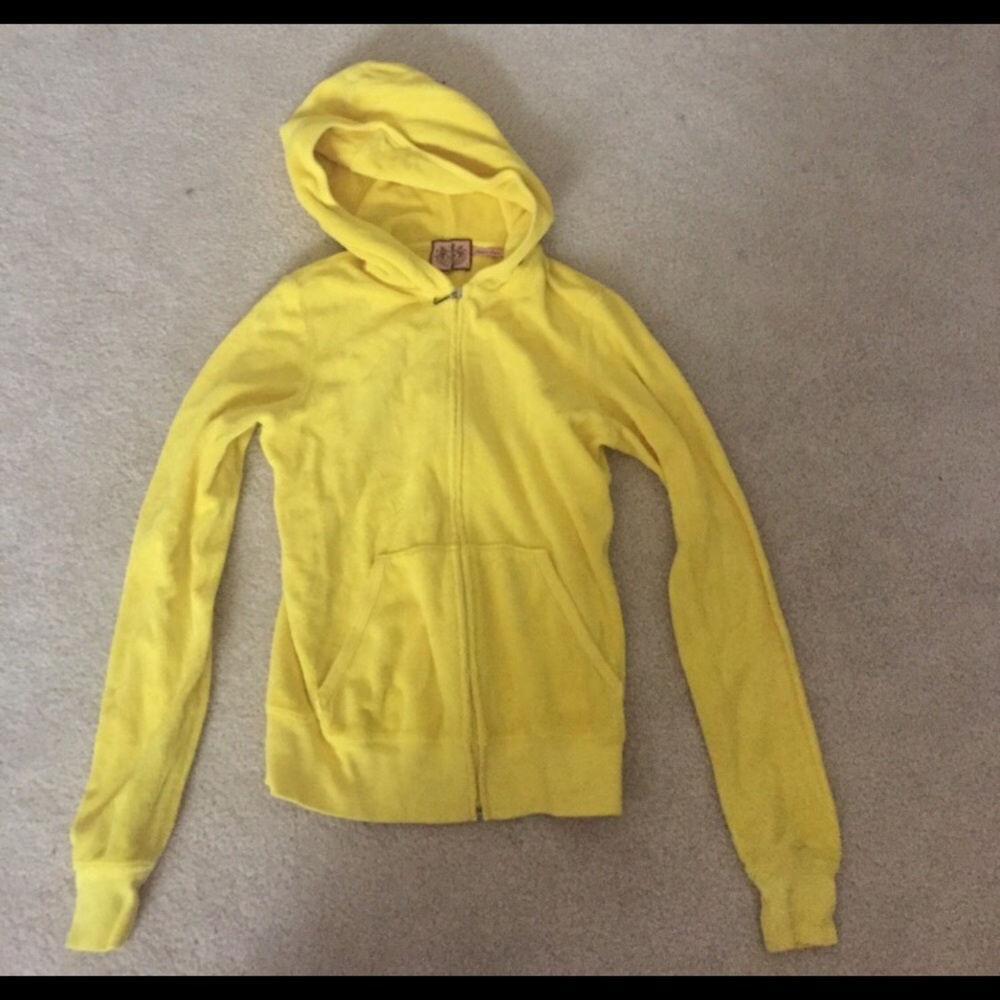 Juicy couture yellow terry hoodie